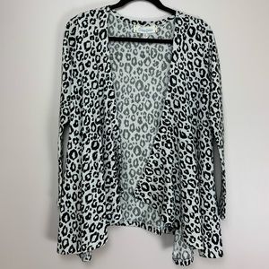 Animal print cardigan